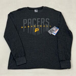 NBA Ultra Game Indiana Pacers Basketball Net-Dri Longsleeve Thermal Shirt Mens L